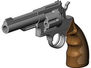 Smith and Wesson Revolver 3D Model