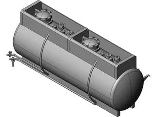 Truck Mount Fiberglass Chemical Tank 3D Model