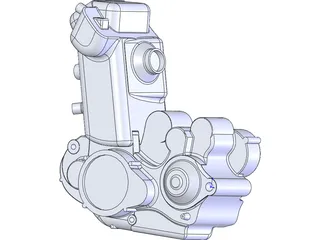 KTM 525EXC 510cc Engine 3D Model