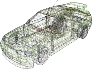 Ford Escort RS Cosworth (1993) 3D Model