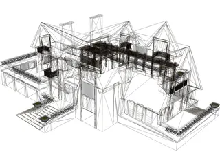 Victorian (Tudor) Style Cottadge 3D Model