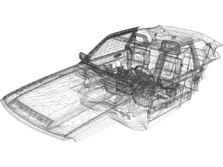 Interior Audi Sport Quattro 3D Model