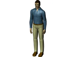 Working Man 3D Model