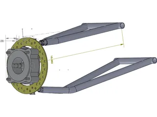 Polaris RZR (Race) 2WD Front Suspension 3D Model