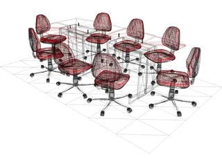 Conference Table 3D Model