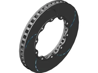 Brake Disc Front AP Racing 355mm 3D Model