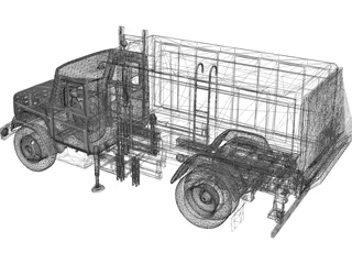 GAZ-3309 Garbage Truck 3D Model