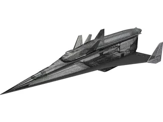 Spyral Space Ship 3D Model