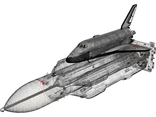 Rocket System Energia-Buran 3D Model