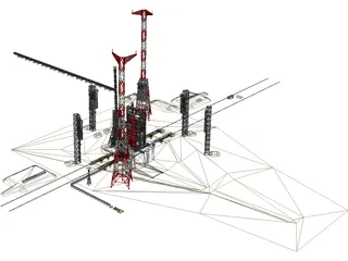 Baikonur Universal Set of Stand-Start 3D Model