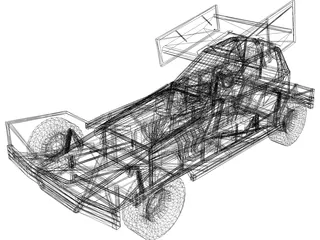 F1 Brisca Stockcar 3D Model