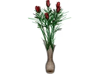 Vase with Flowers 3D Model