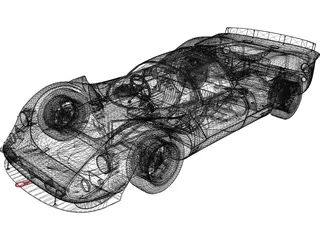 Ferrari 330P4 (1967) 3D Model