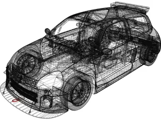 Renault Clio V6 Sport (2003) 3D Model