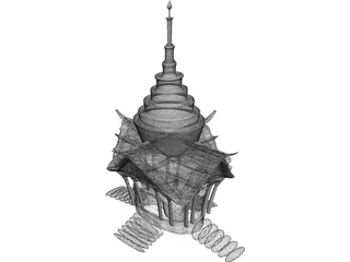 Thai Temple 3D Model