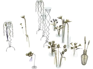 Flowers Collection (19 models) 3D Model