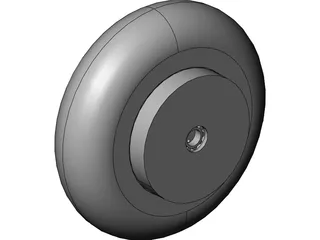 Roller Blade In-Wheel Motor 3D Model