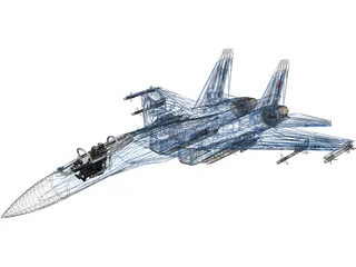 Sukhoi Su-27 Flanker 3D Model