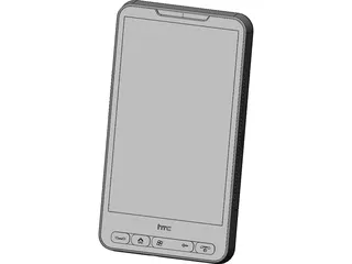 HTC HD 2 Mobile Phone 3D Model