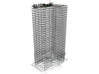 Tower with Skybar 3D Model