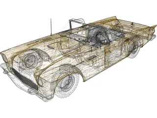 Ford Thunderbird Cabrio (1957) 3D Model