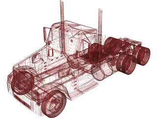 Freightliner Coronado Day Cab 3D Model