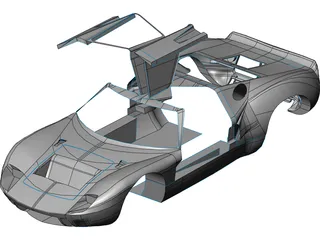 Ford GT40 Body 3D Model