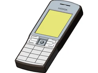 Nokia E50 Mobile Phone 3D Model