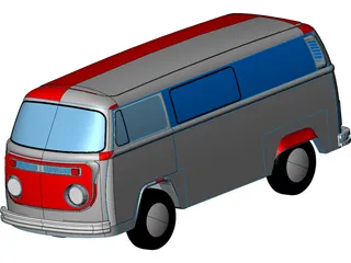 Volkswagen T2B 3D Model
