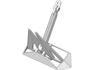 FLIPPER DELTA ANCHOR 7.5TONS 3D Model