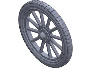 Wheel Rear Ford T 3D Model