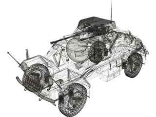 sd.kfz.222 3D Model