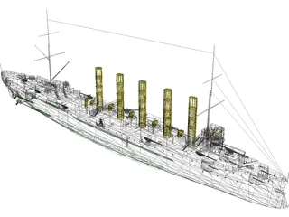 Askold Russian Cruiser (1900) 3D Model