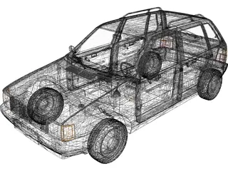 Fiat Uno S 3D Model
