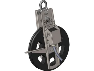 Cable Counting Pulley 3D Model