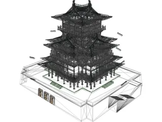 Shogun Japanese Castle 3D Model