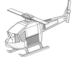 Toy Helicopter 3D Model