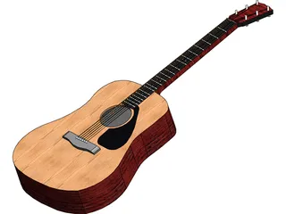 Guitar Acoustic Laptop 3D Model