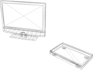 TV and DVD Player 3D Model