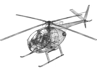 Hughes OH-6A Cayuse 3D Model