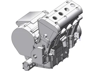 Yamaha R6 Engine (2003) 3D Model