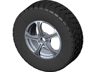 Wheel 225/75 R16 3D Model