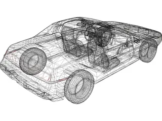 Pontiac Fiero ST Notchback 3D Model