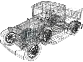 Ford Model A Pickup (1930) 3D Model