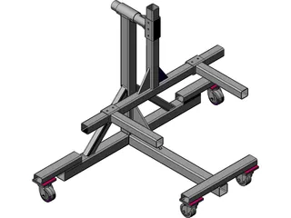 Automotive Rotisserie End Stand 3D Model