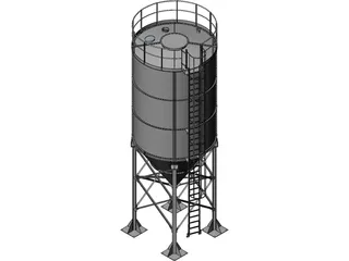 Cement Silo 3D Model