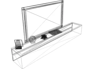 TV Stand Low 3D Model