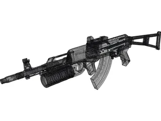 AK-74M 3D Model