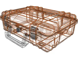 Hard Shell Pelican Camera Storage Case 3D Model