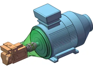 Motor Bellhousing Coupling Pump 3D Model